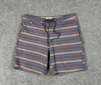 Marine Layer Board Shorts Mens 32 Gray Swim Trunks Drawstring Casual 7'' Inseam