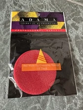 ADAMA Professional Quality Makeup/Facial Sponge. 3/8 Thick. Red