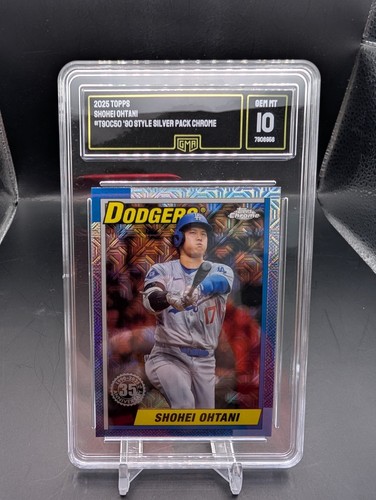 2025 Topps Series 1 -1990 Topps Chrome Silver Pack Shohei Ohtani #T90C-50 GMA 10