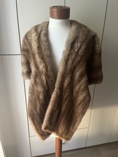 Vintage Rosen Engleson Fur Mink Stole Capelet Shawl Brown