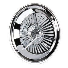 Polara Style Tri-bar Turbine Chrome Hubcaps 15 Inch Set4