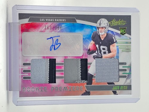 JACK BECH 2025 ABSOLUTE FOOTBALL RPA ROOKIE PREMIERE PATCH AUTO /399 Q3882