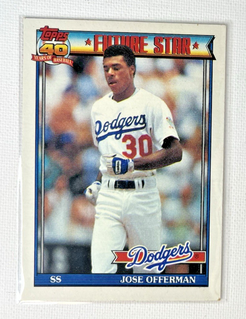 Jose Offerman 1991 Topps #587 Future Stars Los Angeles Dodgers