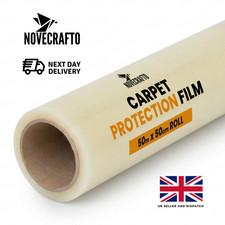 Self Adhesive Carpet Protector Roll 50m x 50cm, Heavy-Duty Floor Protection Film