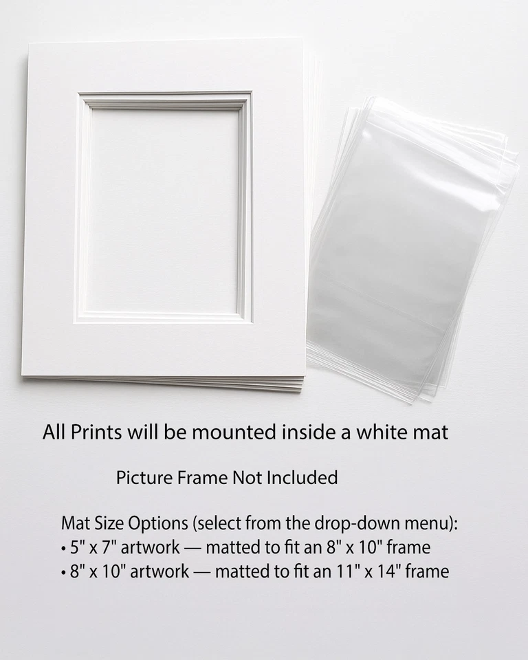 "Highland Cow Wall Art Matted Brown Beige Print Farmhouse Home Decor Print - Image 2 of 4