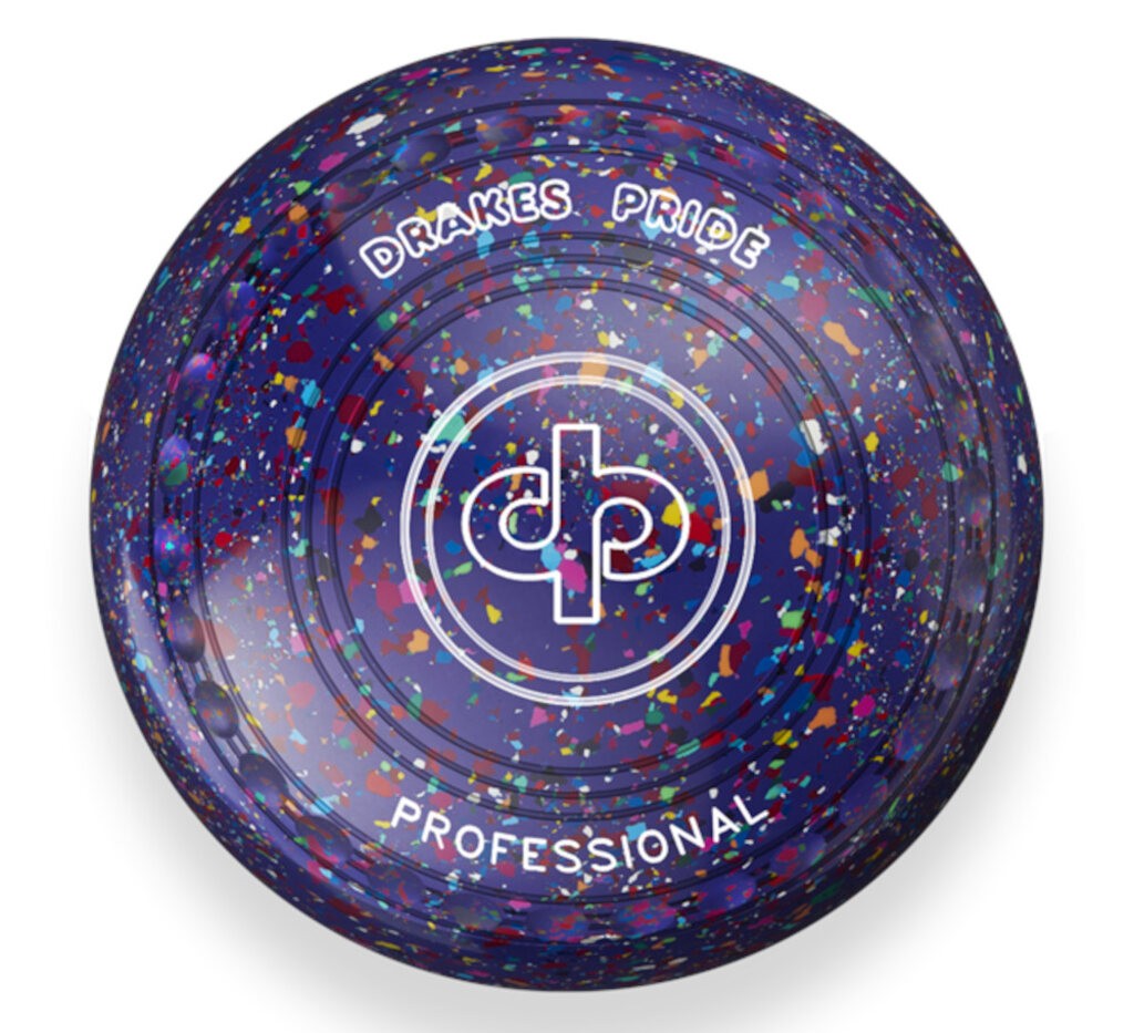 Drakes Pride Professional Bowls - Purple Harlequin, Gripped, Size 2, Heavy (UK)