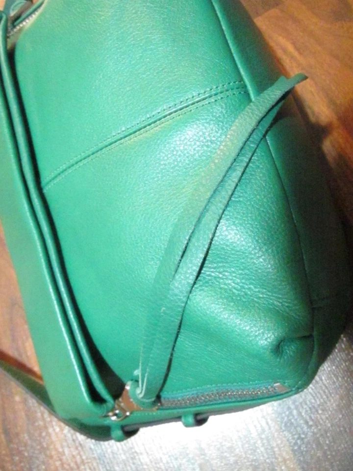 AIMEE KESTENBERGBALI HOBO DOBLE ENTRADA VERDE GUANTE CUERO BANDOLERA MONEDERO Foto 2 de 4