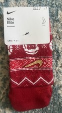NIKE BASKETBALL "HOLIDAY" Youth/WOMEN'S ELITE CREW SOCKS-Small Yth 3Y-5Y/WMN 4-6