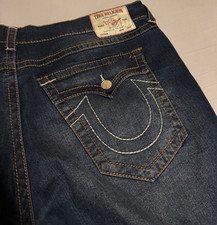 True Religion Ricky Dark Blue Relaxed Straigh...