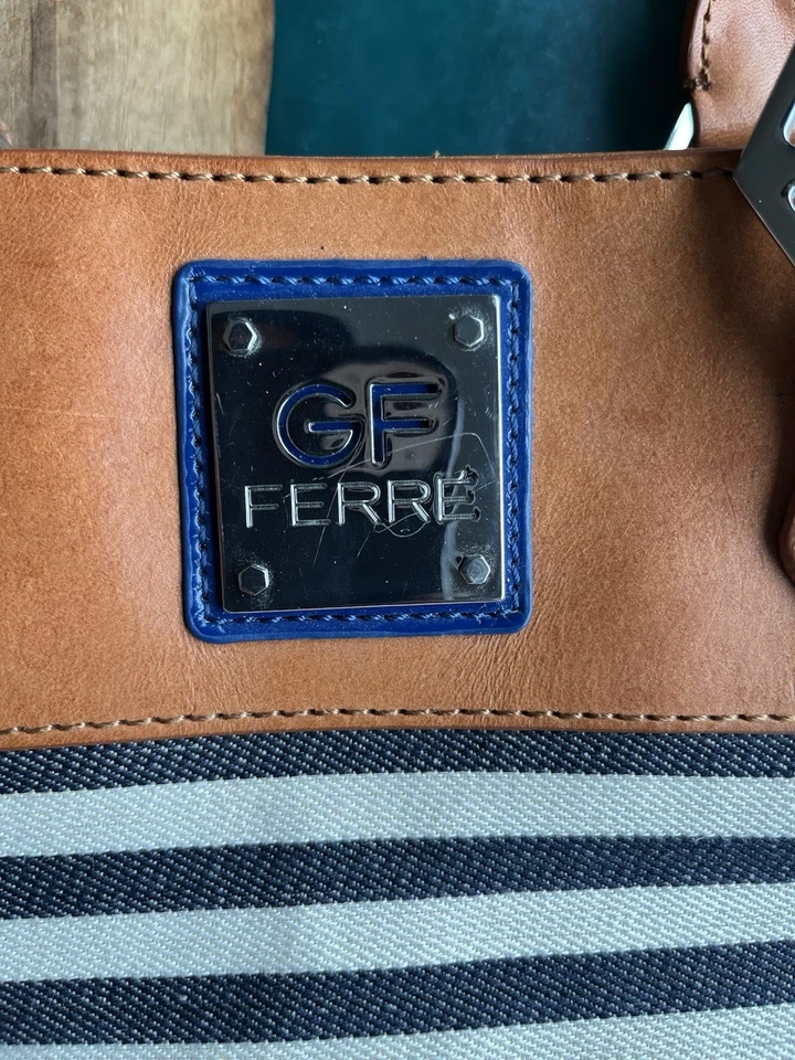 Bolso de Mano Gianfranco Ferre Hecho de Lona y Cuero Foto 4 de 4