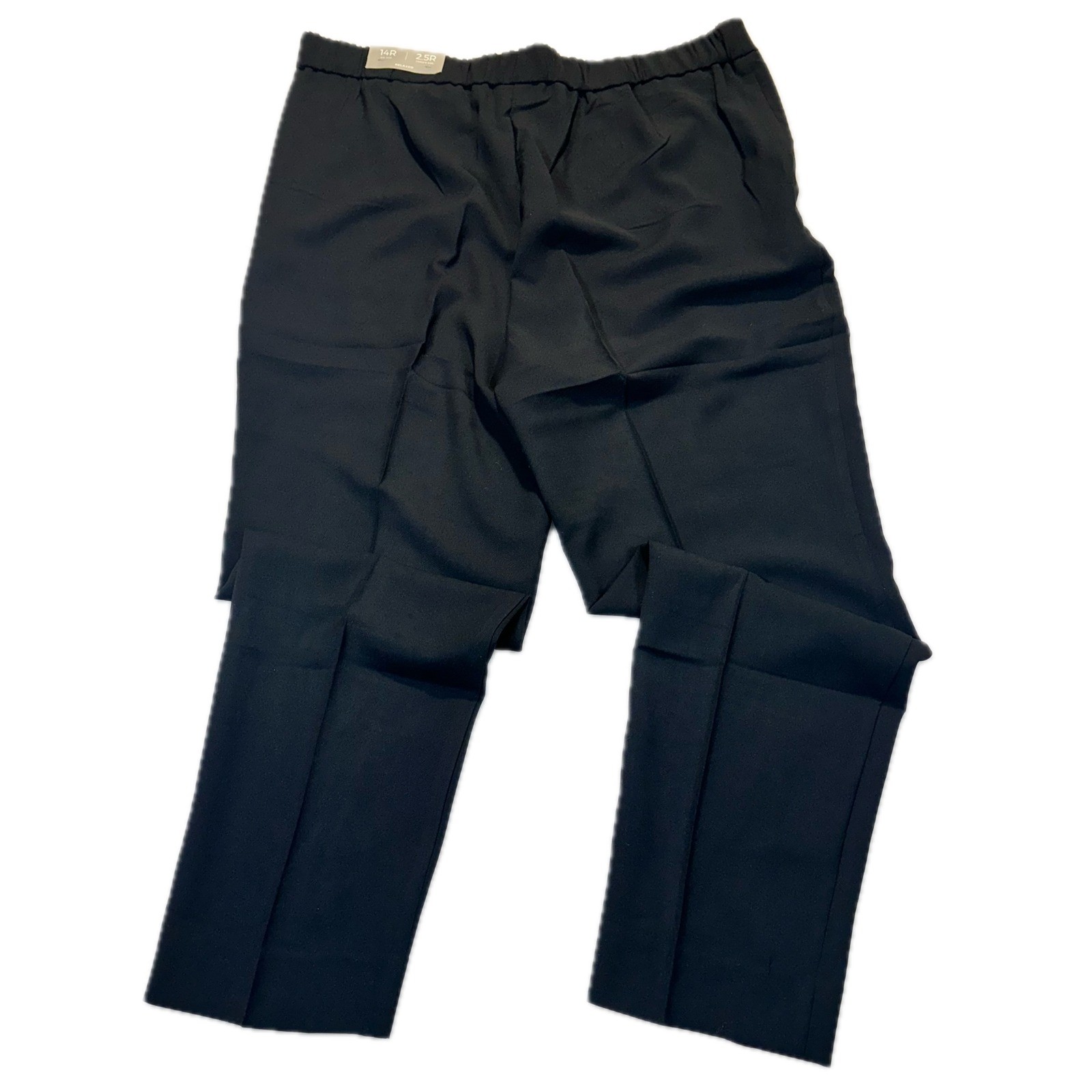 Chicos Polished Separates Tapered Ankle Pants Black Relaxed Size 2.5R US 14R NEW