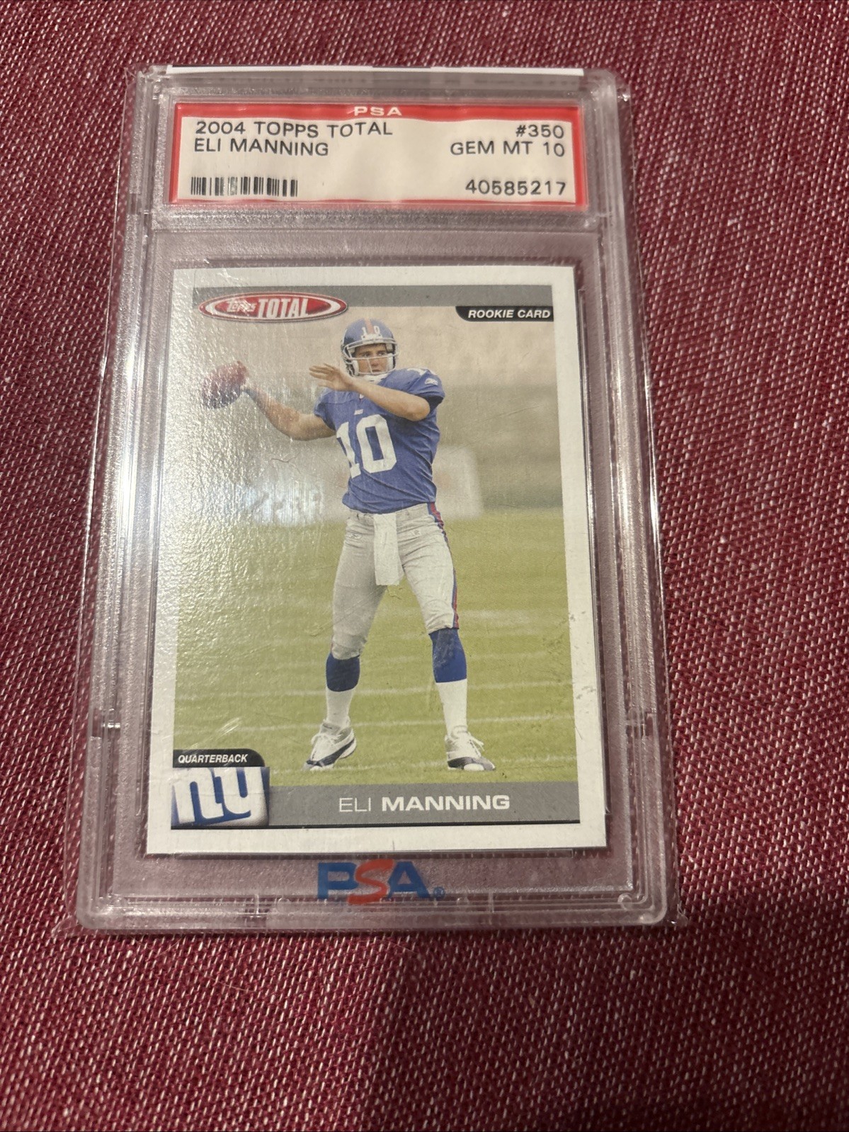 Eli Manning Topps Total #350 Base
