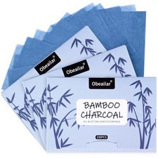 Obeailar Oil Blotting Sheets For Face, 1000 100 Count Pack of 10 , Grey