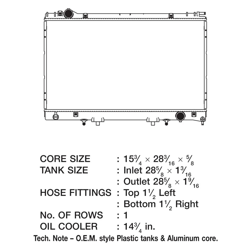 For Lexus LS400 1995-2000 CSF Engine Coolant Radiator - Изображение 2 из 2