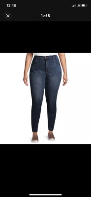 Terra and Sky Womens Plus Size Core Denim Skinny Leg Jeans High Rise NWT