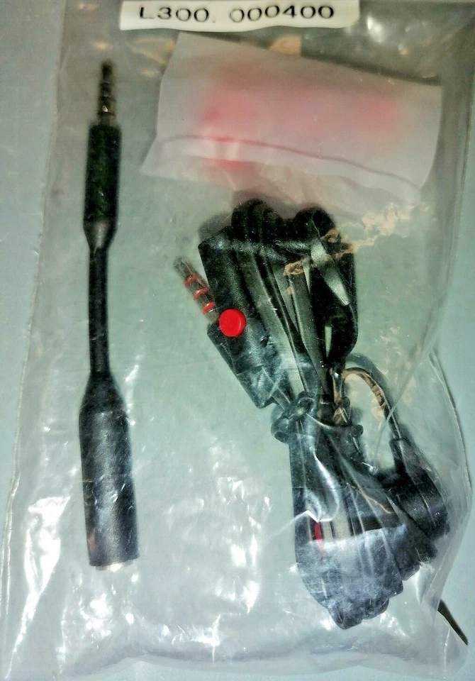 NIB HTC Headset with Microphone and Call Button with 4 Tip Leader/ Extension - Image 2 of 3