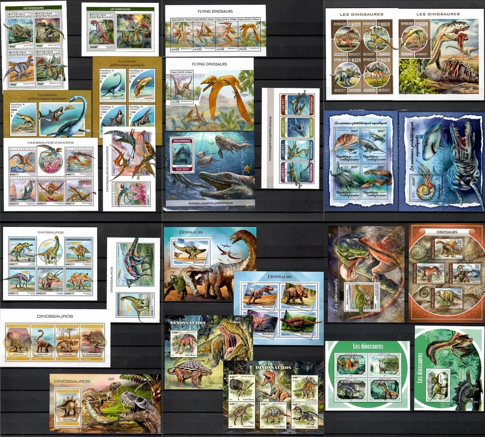 Dinosaurs Prehistoric animals 2018 collection [8] 55 sheets MNH high CV #CNA156 - Image 3 of 3
