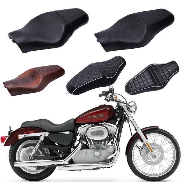 Cushion Driver Passenger Seat For Harley Sportster XL 1200 883 883XL