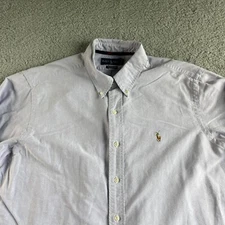 Ralph Lauren Mens Shirt Extra Large Purple Button Up Classic Fit Mid-weight Work