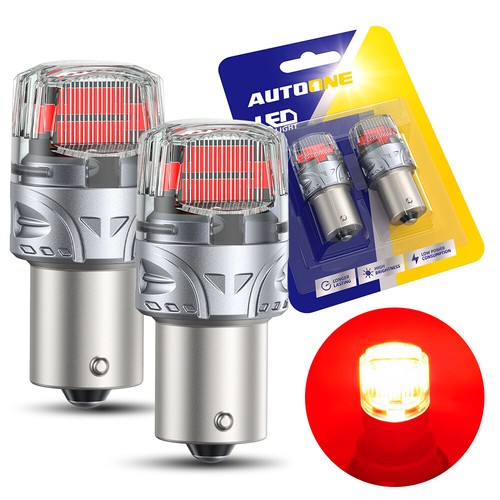 Pair 7506 1156 P21W Red BA15S LED Stop Brake Tail Light Bulbs For Mercedes-Benz - Picture 12 of 12