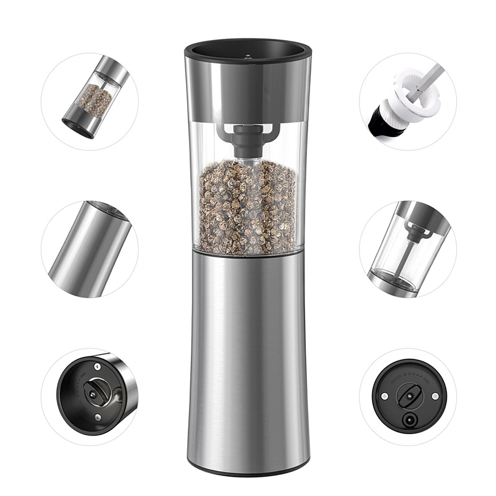 J2 Ttpe-C Electric Salt and Pepper Grinder Electric Grinder Mini Smart Grinder