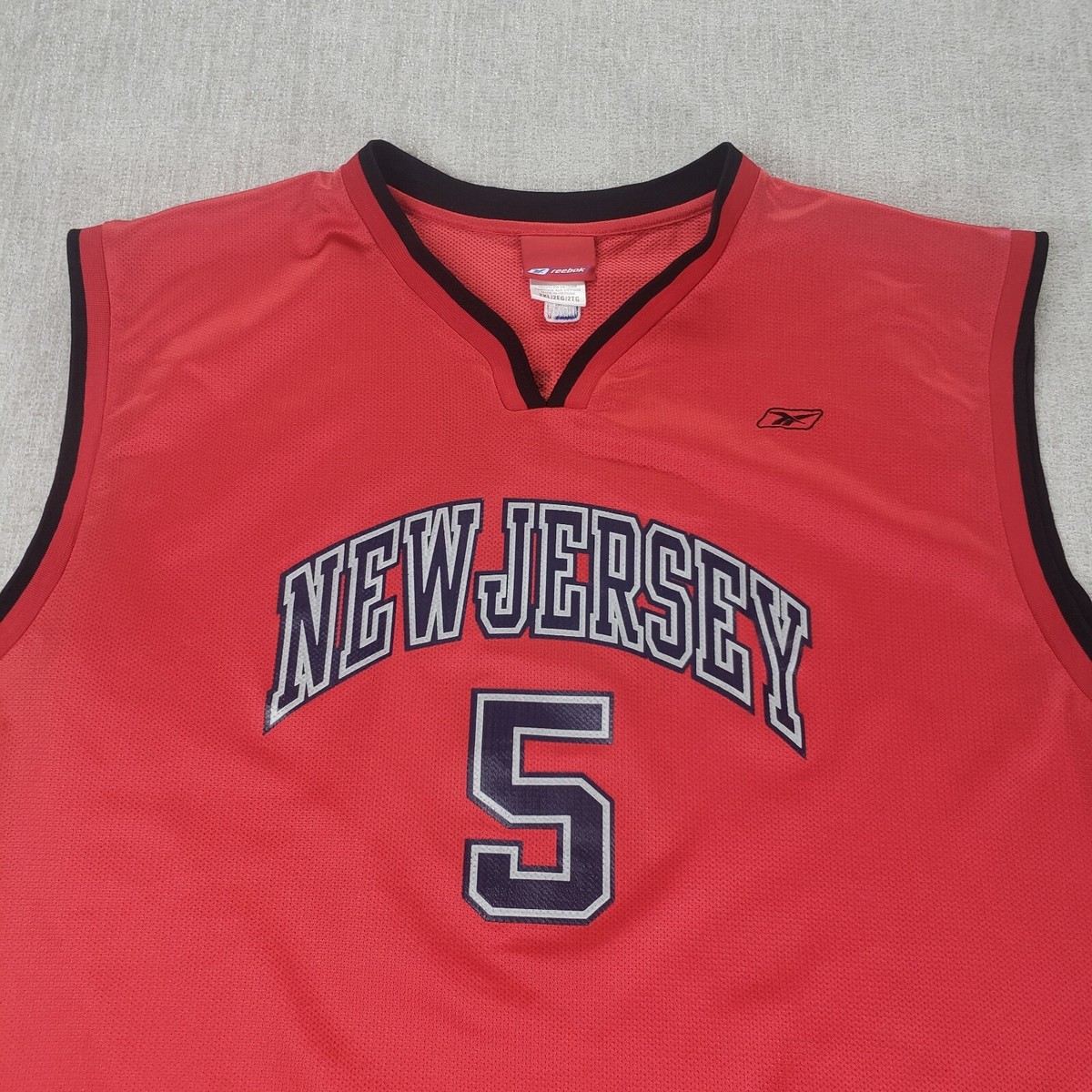 Jason Kidd New Jersey Nets Jersey Mens 2XL XXL Red NBA Basketball