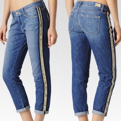 PAIGE Denim Size 28 Jimmy Jimmy Beaded 