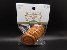 Sewology Round Wood Buttons 6pc