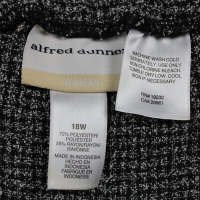 Alfred Dunner Textured Pull On Casual Pants Plus Size 18W Gray | eBay