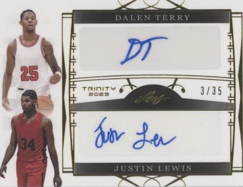 2022-23 Leaf Trinity - Dalen Terry/Justin Lewis #DA-4