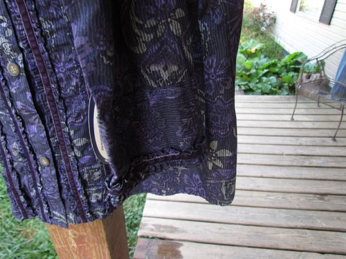 NWT Womens Roper Button Long Sleeve Purple Print Western Shirt sz. XL 100% Cotto - Picture 5 of 9