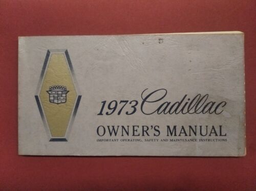 1973 CADILLAC Owner's Manual Handbook USO e MANUTENZIONE Originale 1973 - Afbeelding 1 van 6