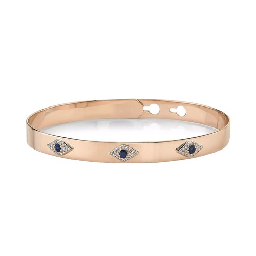 Bracelet Manchette En Or Rose 14K Avec Diamants Pave 0,56 Ct - F/VS1 - Neuf Avec étiquettes
