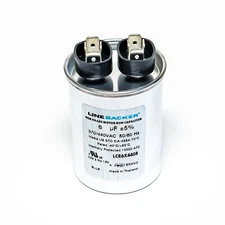 Supco Capacitor Round Run 6 uf mfd 370/440 Volts for HVAC Motors