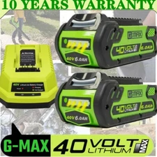 40V 6.0Ah For Greenworks G-MAX Lithium Battery 29472 29462 29252 20202 / Charger