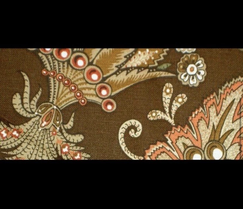 Duralee Patrón Floral Ainsley Paisley Color Chocolate Foto 4 de 4