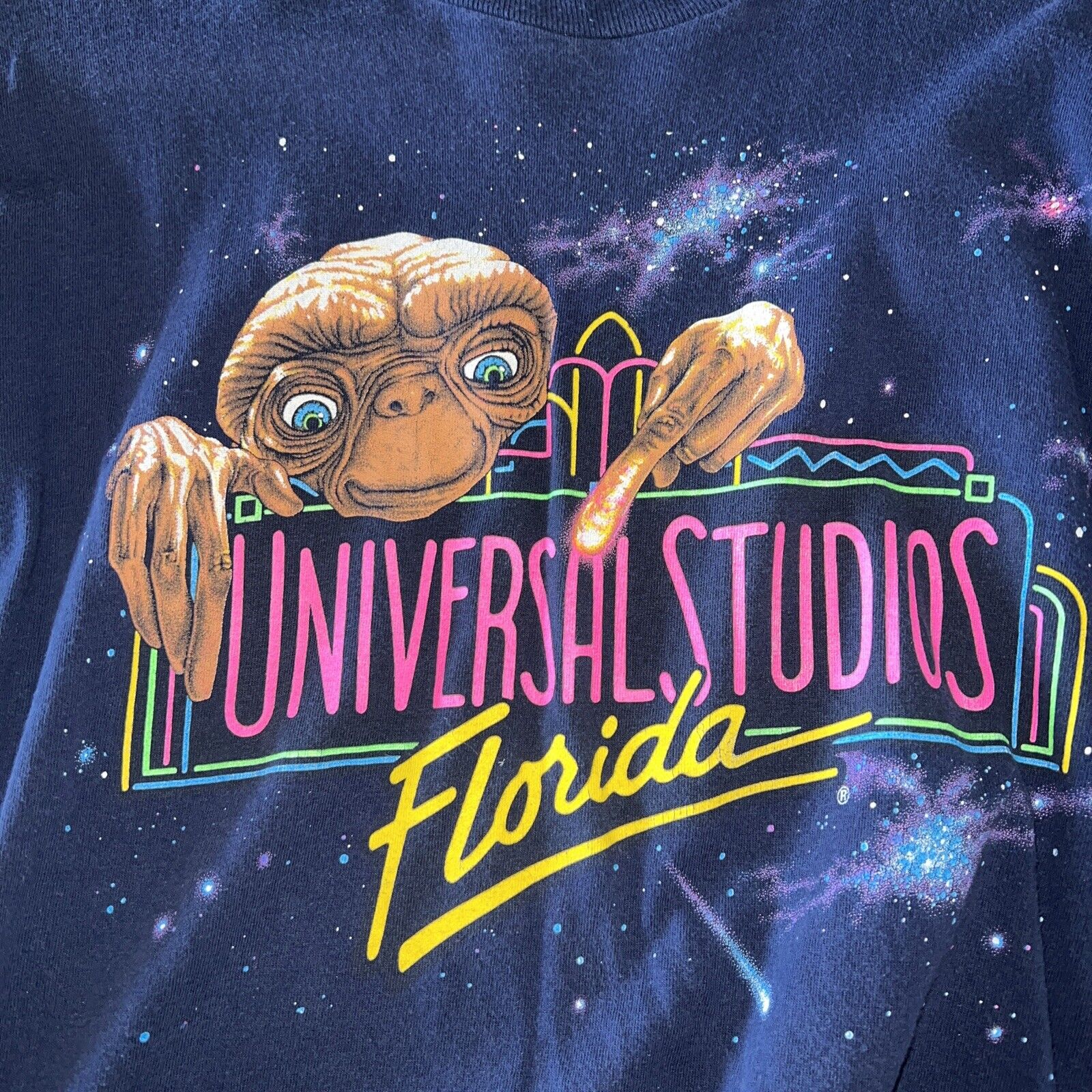 Vintage 90s UNIVERSAL STUDIOS FLORIDA E.T. Orlando SizeXL Fantastic Double  Sided