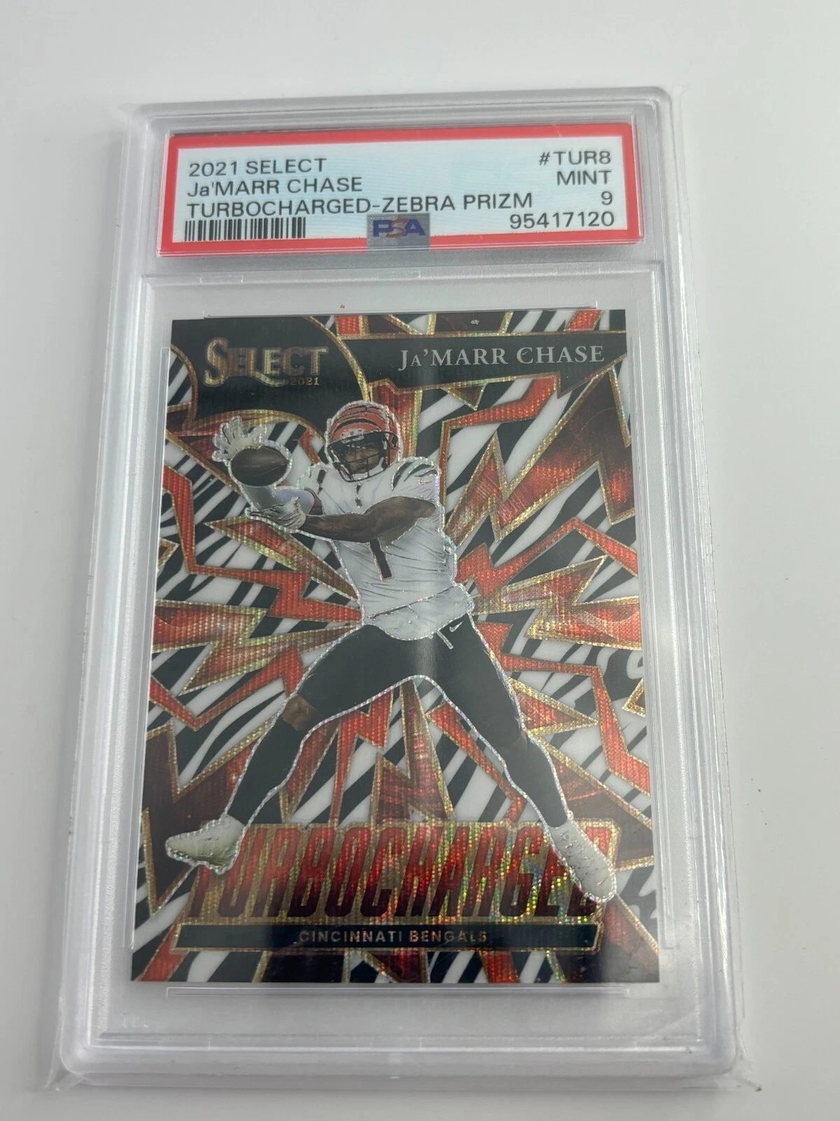 JaMarr Chase Panini Select Turbocharged #TUR8 Zebra
