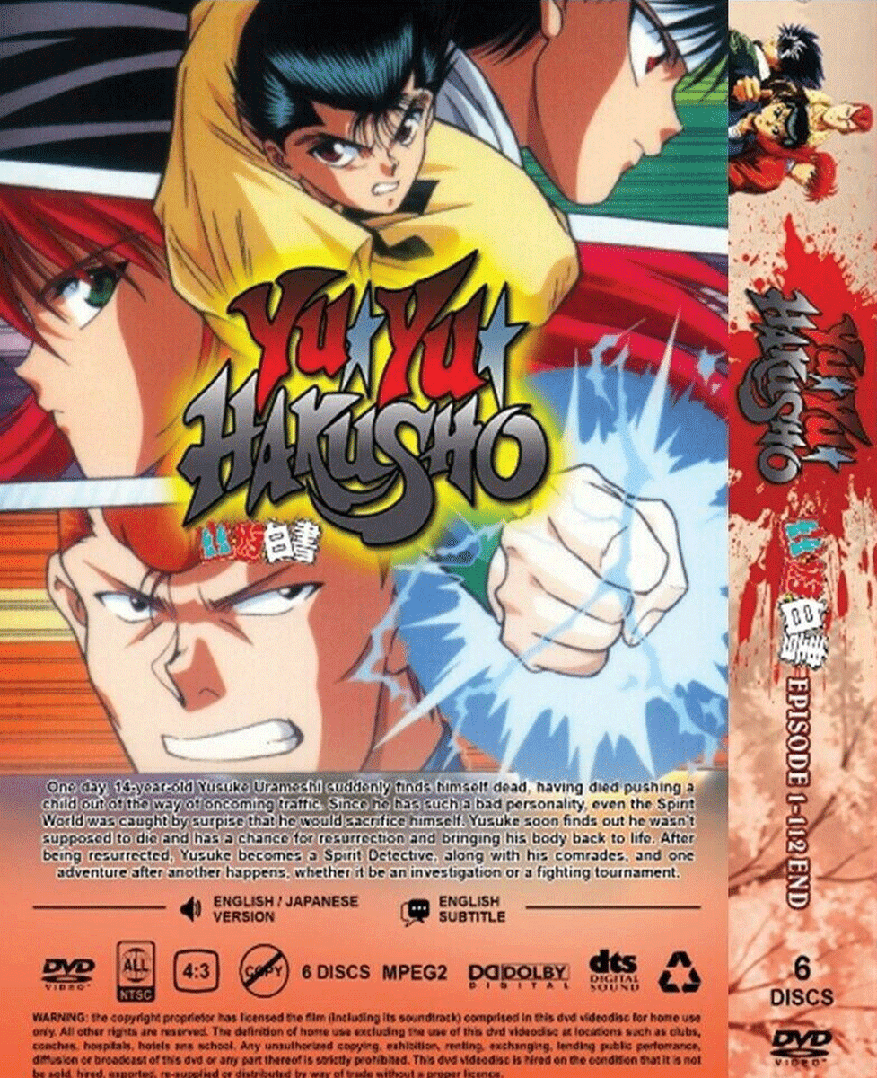 ANIME DVD YU YU HAKUSHO COMPLETE TV SERIES VOL.1-112 END ENGLISH