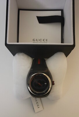 Gucci Sync 36mm Quartz Rubber Band Watch NWT | eBay