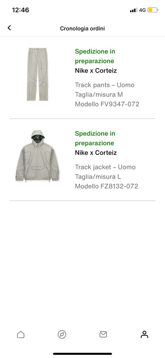 Corteiz X Nike NRG Tacksuit|Giacca|[OFF-WHITE] |size: L|Ordine