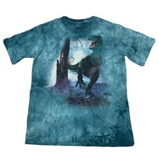 VTG T-Rex Dinosaur Shirt The Mountain YOUTH Medium Tie Dye Jurassic Park