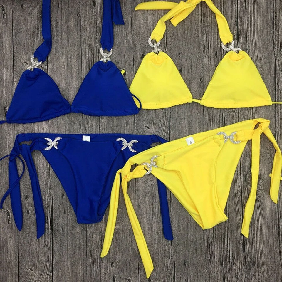 Sexy Ropa de Playa Para Mujer Bikini Conjunto Traje de Baño Traje de Baño Push-Up Traje de Baño Foto 4 de 4