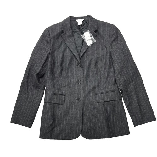 Good condition HILTON dark gray check business suit AB5 100% wool
