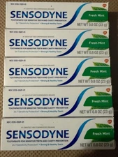 Sensodyne Fresh Mint Toothpaste for Sensitive Teeth 0.8oz EXP 04/25 5 Pack