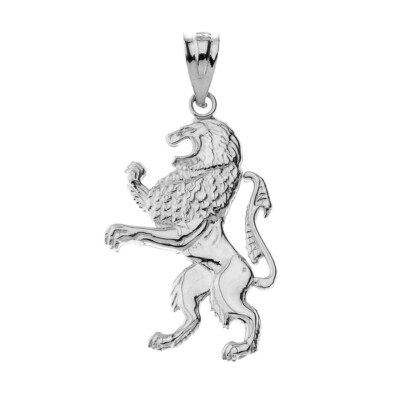 Sterling Silver Lion of Judah Pendant Necklace