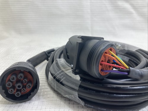 CABLE HARNESS BULKHEAD RV 20 FT L-016-0060 OMNITRACS QUALCOMM POWER 9 PIN - Picture 8 of 12