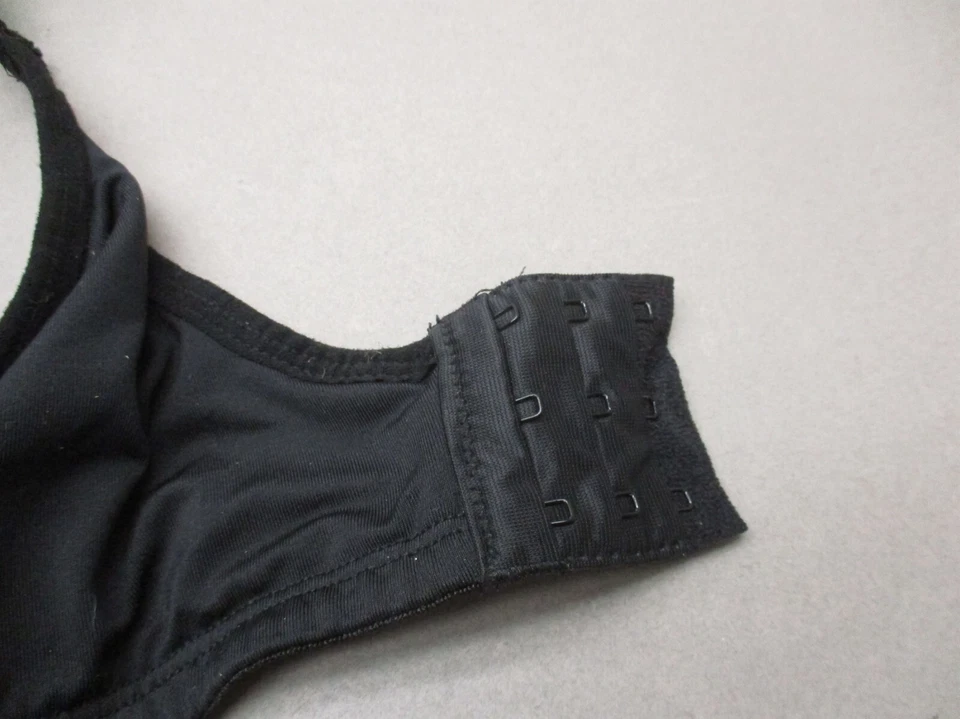 48DD Fruit Of The Loom Womens Black Lined Wireless Back Closure Demi Bra 3K - Image 4 of 4