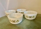4 MCM VTG.Fire King Anchor Hocking FLOWER/STAR 6oz #434 Custard Cups No Chips