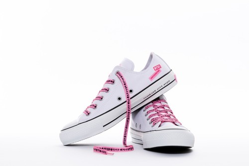 LINE FRIENDS BT21 CONVERSE ALL STAR 100 OX Shoes White Pink Shoelace JAPAN NEW - Picture 2 of 12